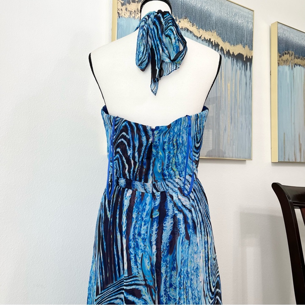 Bcbgeneration Vibrant Blue Patterned Maxi Dress - image 7